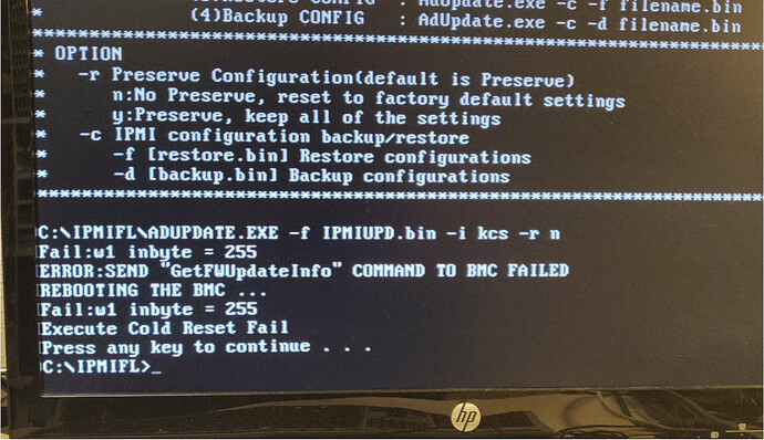 IMPM update fail