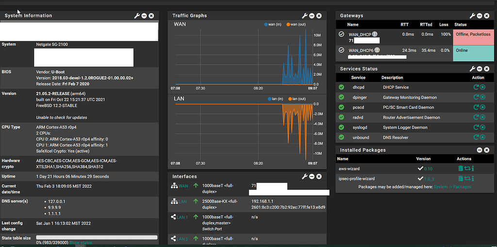 Comcast (Sync Timing issue) + pfSense Networking & Firewalls