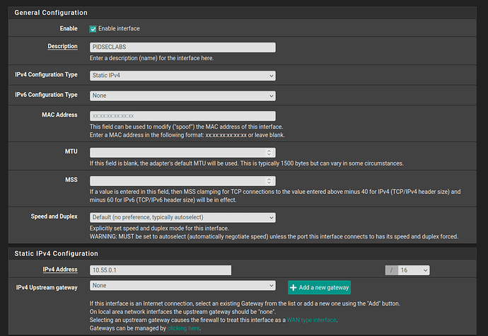 enabled interface