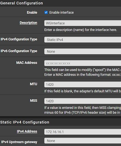 wireguard interface
