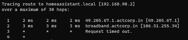 fromsystem traceroute