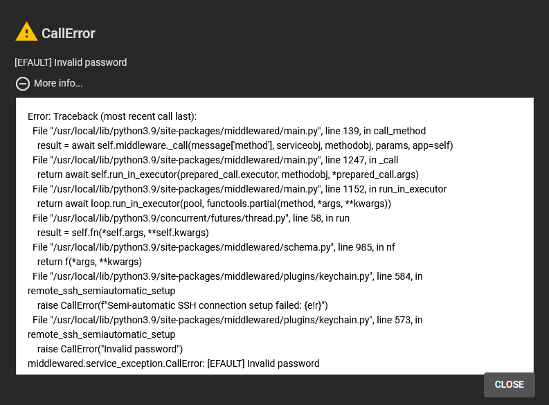 HSS Connection Error